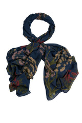 One Hundred Stars - Parsley Seed Navy Scarf