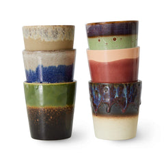 Hkliving 70's Ceramics Coffee Mugs Set of 6 - Grounding