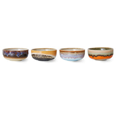 Hkliving 70s Ceramics Tapas Bowls Set of 4 - Crystal