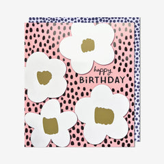 Pigment Pink Big Floral Birthday Card