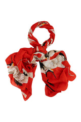 One Hundred Stars Stork Scarlet Scarf