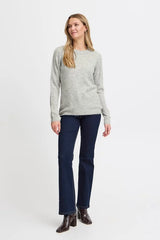 Fransa- Frellis Pullover Light Grey melange