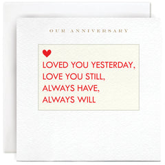 Susan O’Hanlon Loved You Yesterday Anniversary Card