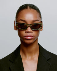 A.Kjærbede Frida Sunglasses - Striped Horn