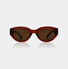 Brown sunglasses on a white background