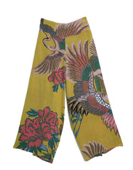 One Hundred Stars - Crane Olive Crepe Palazzo Pants