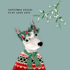 Sally Scaffardi Deer Wife Christmas Card