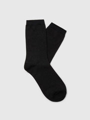 Selected Femme Knitted Glitter Socks - Black