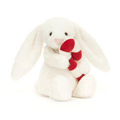 Jellycat Christmas Bashful Bunny with Candy Cane