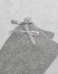 JJXX Pack of Three Ribbon Socks- Black and White