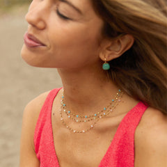 Moments Florence Mint Natural Stone Necklace