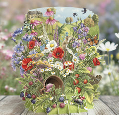 Me&McQ Wildflowers - Top of the World Pop Up 3D Card