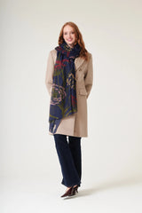 One Hundred Stars - Parsley Seed Navy Scarf
