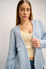 Noella Fora Knit Cardigan Lightblue