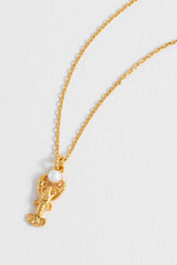 Estella Bartlett Lobster Necklace With Pearl