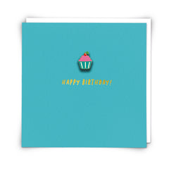 Redback Cards Cupcake Pin Badge Birthday Card