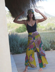 One Hundred Stars - Crane Olive Crepe Palazzo Pants