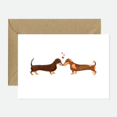 Dachshund Lovers Card - 1973