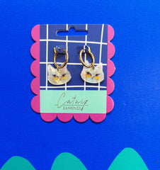 House Of Disaster - Catnip Cat Hoop Earrings