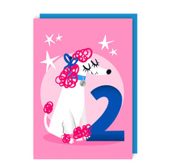 Lucy Maggie Designs Dog Age 2 Birthday Card