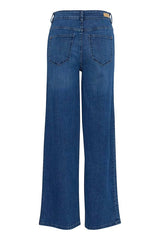 Fransa Over Hanna Jeans - Mid Blue Denim