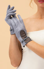Powder Design - Genevieve Faux Suede Gloves Mist