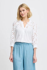 Fransa Angela Shirt - White