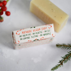 Paper Planes - Peppermint Candy Cane Christmas Soap Bar