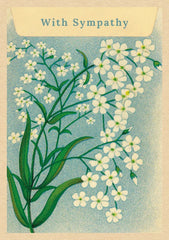 Art Press - Gypsophilia Sympathy Greetings Card