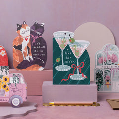 Sister Paper Martini Birthday Card
