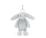 Jellycat Bashful Silver Bunny Bag Charm