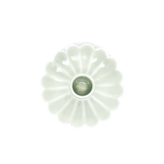 Rex London - Enamel Flat Flower Candle Holder Light Green