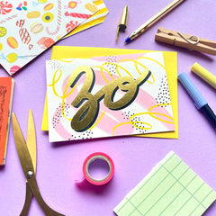 Kerrie Illustrates Age 30 Birthday Card