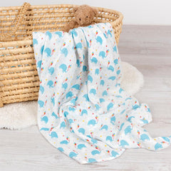 Rex London Swaddling Blanket - Elephant Party