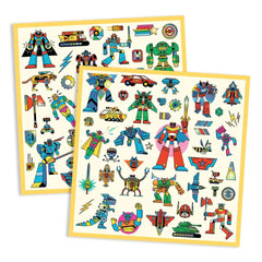 Djeco Metallic Stickers - Robots
