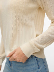 Vero Moda Pointelle Pullover - Birch