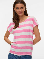 Vero Moda Wide T-Shirt - Pink Cosmos