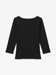 Aware Thea 3/4 Boatneck Top - Black