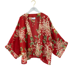 One Hundred Stars Kimono - Chrysanthemum Red