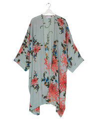 One Hundred Stars Chrysanthemum Aqua Grande Kimono