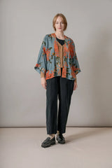 One Hundred Stars - Chrysanthemum Grey Kimono