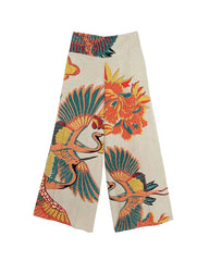 One Hundred Stars Crane Stone Palazzo Pants