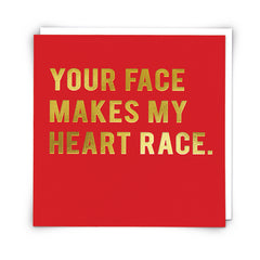 Redback Cards Heart Race Anniversary Card