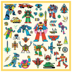 Djeco Metallic Stickers - Robots