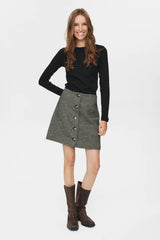 Numph Avey Mini Skirt - Caviar