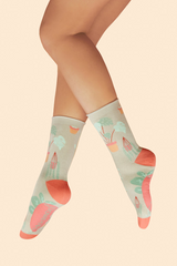 Powder Design - Plants Ankle Socks - Coconut