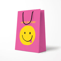 Smiley Face Large Birthday Gift Bag - Oh Deer