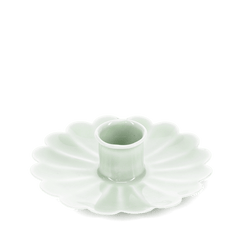 Rex London - Enamel Flat Flower Candle Holder Light Green