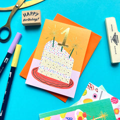 Kerrie Illustrates Age 1 Birthday Card