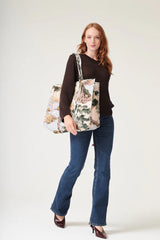 One Hundred Stars Rivers and Trees Velvet Tote Bag